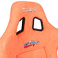 NRG FRP Bucket Seat ULTRA Edition W/ Grey Pearlized Back / Peach Microfiber Material - Large