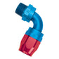 Russell Performance -6 AN Red/Blue 90 Degree Full Flow Swivel Pipe Thread Hose End (With 1/8in NPT)