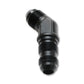 Vibrant -4AN Bulkhead Adapter 45 Degree Elbow Fitting - Anodized Black Only