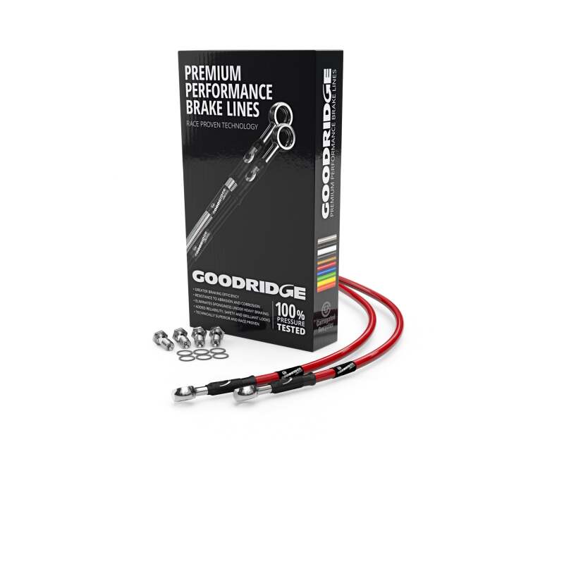 Goodridge 97-02 Laverda 750 Formula/750SS Red Front SS Brake Lines