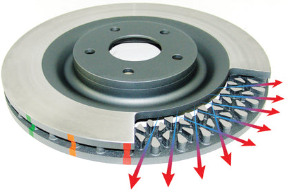 DBA 09-11 Volkswagen CC 3.6L Front 5000 Series Drilled & Slotted Ring