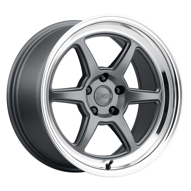 Kansei K14G Roku 18x10.5in / 5x114.3 BP / 12mm Offset / 73.1mm Bore - Grey & Machined Lip Wheel