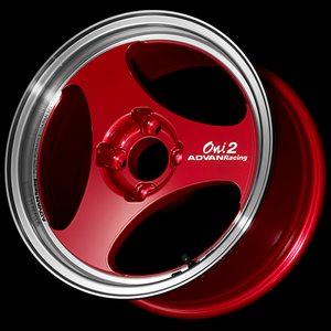 Advan ONI2 15x6.0 / +45 Offset / 4-100 / 63mm Bore / Machining & Racing Candy Red