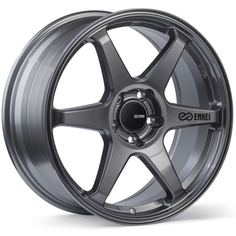 Enkei T6R 17x9 45mm Offset 5x100 Bolt Pattern 72.6 Bore Gloss Gunmetal Wheel