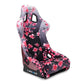 NRG FRP Bucket Seat PRISMA Japanese Cherry Blossom Edition W/ Pink Pearlized Back - Medium