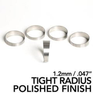 Ticon Industries 3.0in 1.14D Tight Radius 1.2mm/.047in Wall Polished Titanium Pie Cuts - 5pk