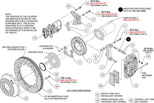 Wilwood kit rear EPB XRS4R big ford new style 2.50 offset 12.88 rotor SRP