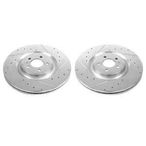 Power Stop 13-14 Ford Mustang Front Drilled & Slotted Rotor - Pair