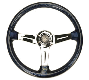 NRG Reinforced Steering Wheel (350mm / 2in. Deep) Matsuri Clear Acrylic w/ NeoChrome Spoke
