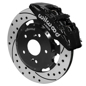 Wilwood Dynapro 6 Front Hub Kit 12.19in SRP Drilled 04-05 Honda Civic SI/ 02-06 Acura RSX