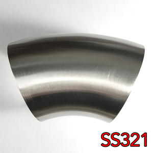 Stainless Bros 1.88in SS321 45 Deg Mandrel Bend Elbow - 1.5D Radius 16GA/.065in Wall (No Leg)