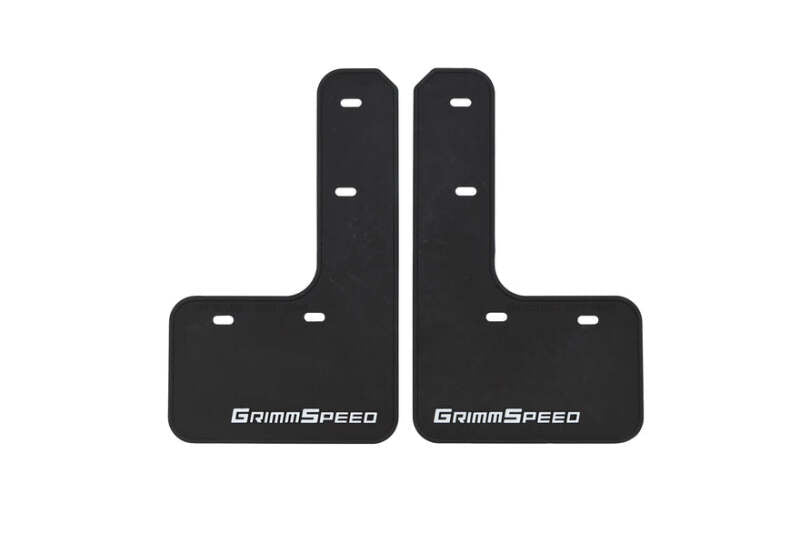 Grimmspeed 15-21 Subaru WRX/STI Mudflaps - Black w/ Red Lettering