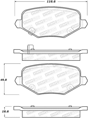 StopTech Street Brake Pads - Front