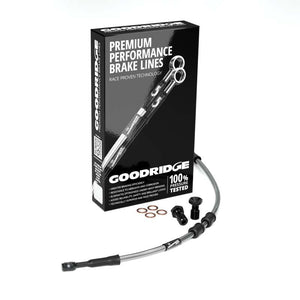 Goodridge 09-16 HD VRSCF +4in Clear Brake Line Kit w/Stainless Steel Fittings