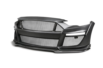 Anderson Composites 18-23 Ford Mustang Type-ST Fiberglass Front Bumper w/ CF Grille/Lip (NO CANCEL)