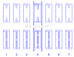 King Engine Bearings Nissan RB26DETT 24V (Size 0.25) Coated Performance Main Bearing Set