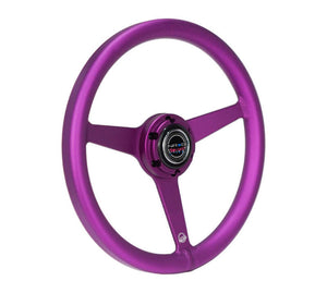 NRG Aluminum Steering Wheel 330mm - Heritage Solid Spoke - Ergonomic Grip - Anadized Purple