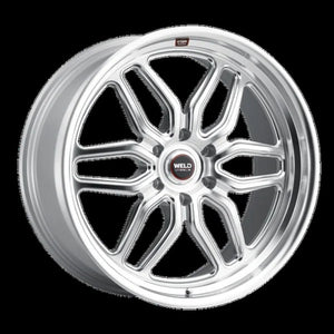 Weld Racing 17x11 Laguna Drag 5x127 ET44 BS4.25 Gloss Sil Mach DIA 78.1