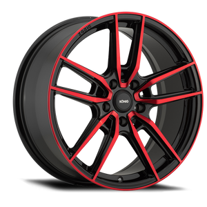 Konig Myth 19x8.5 5x114.3 ET40 Gloss Black w/ Red Tinted Clearcoat