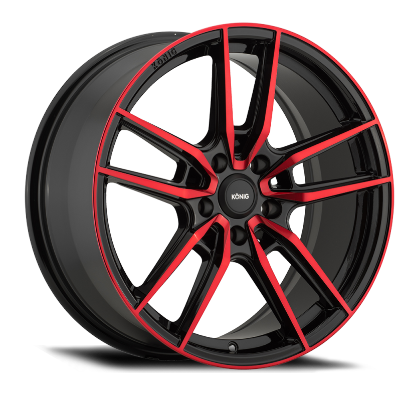 Konig Myth 17x8 5x100 ET43 Gloss Black w/ Red Tinted Clearcoat