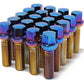 Wheel Mate Mevius Lug Bolt Set of 20 - Blue Neon 14x1.50 50mm Cone 60 DEG TAP