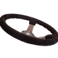 NRG Reinforced Steering Wheel (350mm / 3in. Deep) Blk Suede w/Blk BBall Stitch (Odi Bakchis Edition)