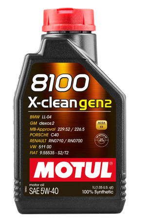 Motul 1L Synthetic Engine Oil 8100 X-CLEAN Gen 2 5W40