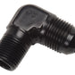 Russell Performance -12 AN to 1/2in NPT 90 Degree Flare to Pipe Adapter (Black)