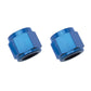 Russell Performance -8 AN Tube Nuts 1/2in dia. (Blue) (2 pcs.)