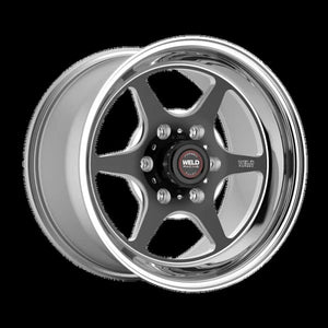 Weld S79 HD S79 15x10in / 6x139.7 BP / 7.5in BS Black Center - Polished Shell Wheel