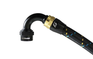 GReddy AN08 120 DEGREE HOSE END SWIVEL BLACK/GOLD ANODIZED