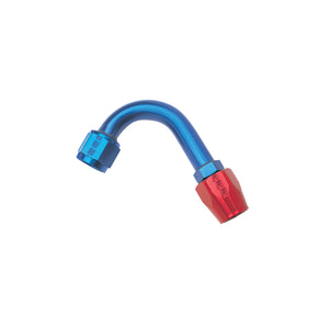 Russell Performance -6 AN Red/Blue 120 Degree Full Flow Hose End (1in Centerline Radius)