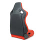 NRG Omega Reclinable Racing Seat (Pair) Red with Black Carbon Vinyl Back