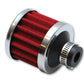 Vibrant Crankcase Breather Filter w/Chrome Cap 2 1/8in 55mm Cone ODx2 5/8in 68mm Tallx1/2in 12mm ID