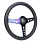 NRG Light Weight Gaming Steering Wheel - Driftz 350mm 3 NeoChrome Spokes Perforated Leather