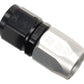 Russell Performance -4 AN Black/Silver Straight Full Flow Hose End