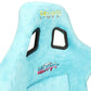 NRG FRP Bucket Seat ULTRA Edition W/ Grey Pearlized Back / Teal Microfiber Material - Large