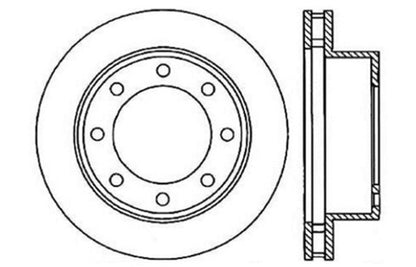 StopTech 00-05 Ford Excursion 4WD / 99-04 F250/F350 Pickup Front Slotted & Drilled Left Rotor