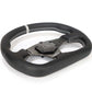 NRG Carbon Fiber Flat Bottom Steering Wheel (320mm) Silver CF Center w/Silver Stitch/Center Mark