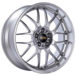 BBS RS-GT 19x8.5 5x112 ET30 Diamond Silver Center Diamond Cut Lip Wheel - 82mm PFS Required