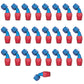 Russell Performance -10 AN Red/Blue 45 Degree Full Flow Hose End (25 pcs.)