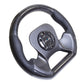 NRG Carbon Fiber Steering Wheel (320mm) CF Center Plate & Two-Tone Carbon w/Leather Trim Handles