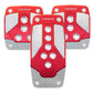 NRG Aluminum Sport Pedal M/T - Red w/Silver Carbon