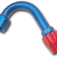 Russell Performance -6 AN Red/Blue 120 Degree Full Flow Hose End (1in Centerline Radius)