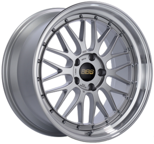 BBS LM 20x8.5 5x114.3 ET30 PFS Diamond Silver Center Diamond Cut Lip Wheel -82mm PFS/Clip Required