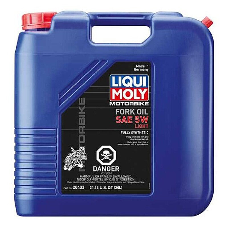 LIQUI MOLY 20L Motorbike Fork Oil SAE 5W Light