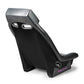 NRG GT Retro Bucket Seat - Black PVC Leather Black Stitching Black Fiberglass Back