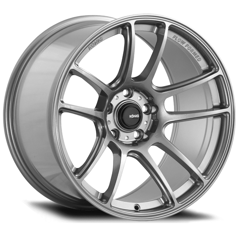 Konig Heliogram 18X9.5 5X120 ET35 Titanium Metallic Knurled Bead Flow Formed