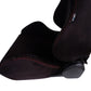 NRG Sport Seats (Pair) Type-R Suede w/NRG Logo - Black w/Red Stitching