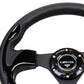 NRG Reinforced Steering Wheel (320mm) Blk w/Gloss Black Trim